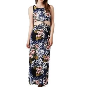 💎 Topshop Twist Cutout Maxi Dress Navy